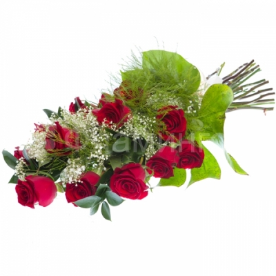 Моя Любовь Букет из красных роз, гипсофилы, рускуса, триферна и листьев монстеры – лучший способ признаться в любви. <a href=